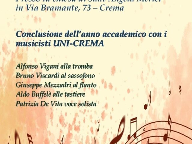 Musicisti di UNI-CREMA in concerto il 22 Maggio